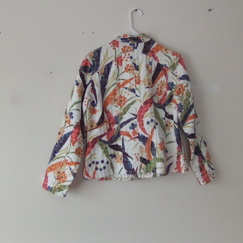 CHICOS Floral Women's Blazer - Picture 7 of 9